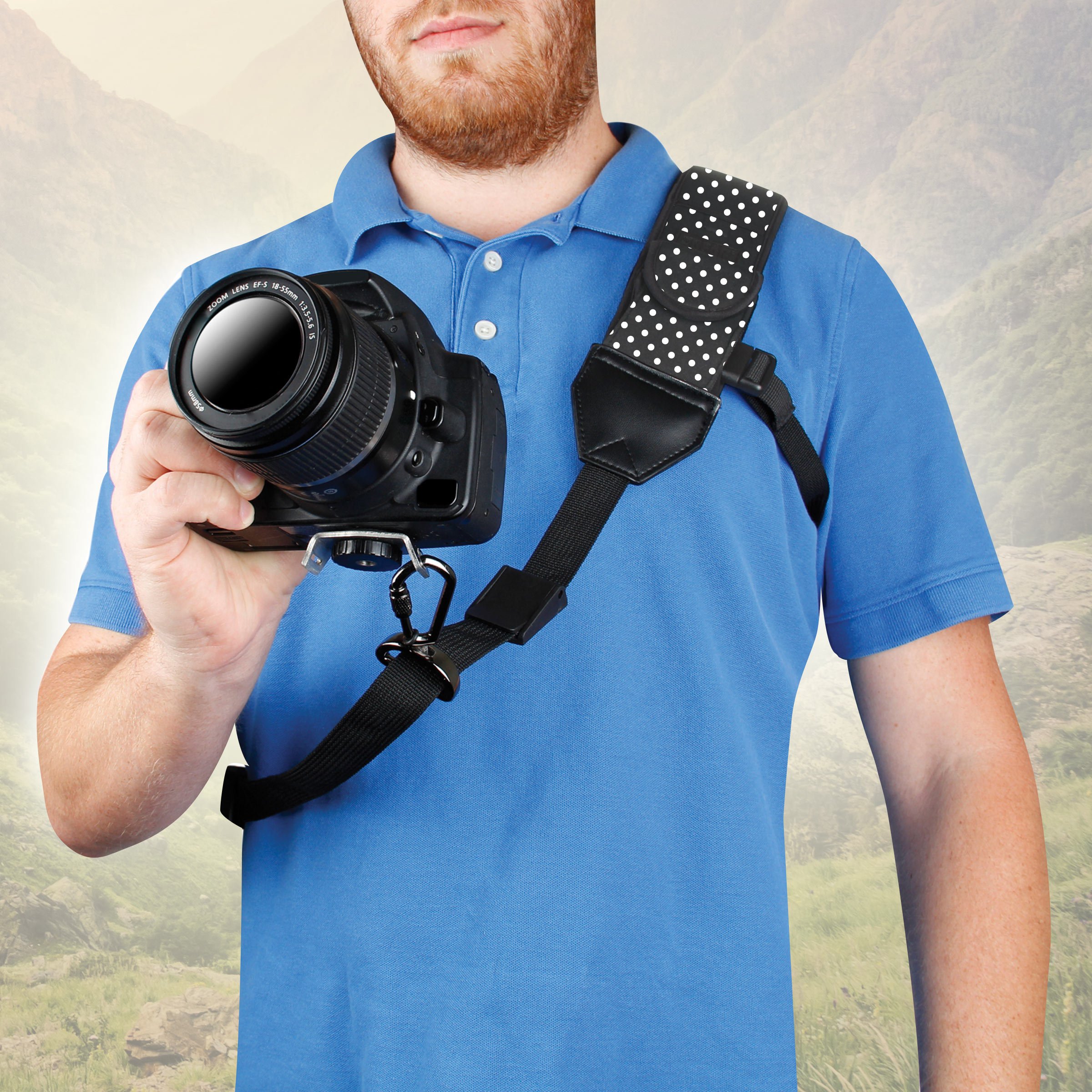 USA Gear Correa Para El Hombro De La Eslinga De La Cámara Con Neopreno Ajustable, Correa De Seguridad, Hebilla De Liberación Rápida - Compatible Con Cámaras Canon, Nikon, Sony Y Más