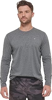 Calvin Klein Mens Standard Light Weight Quick Dry Long Sleeve 40+ UPF Protection Active Top