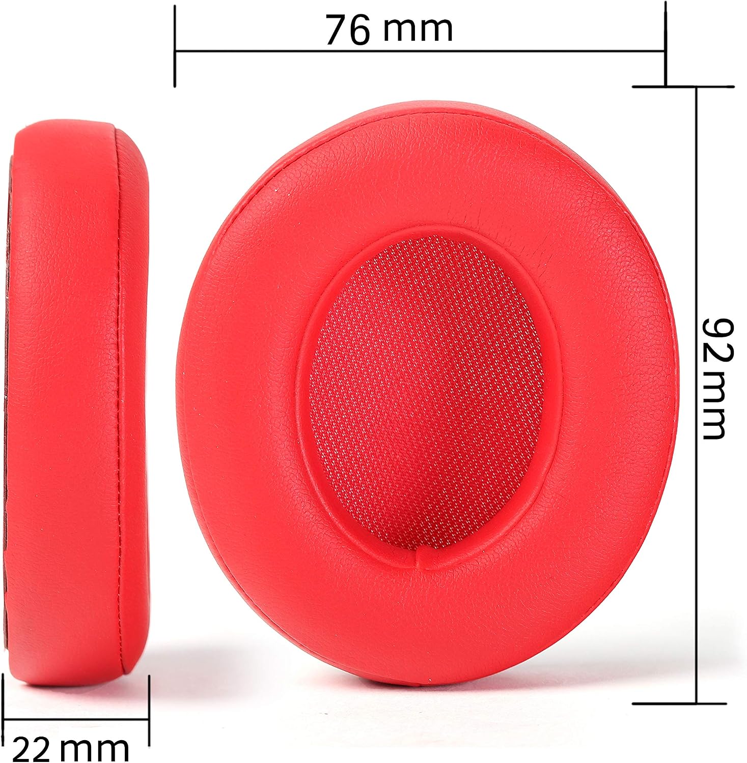EARSUN Replacement Beats Studio 2 Beats Studio 3 Wireless Ear Cushions Pads Muffs for Over Ear Headphones Wireless B0501 Wired B0500 (Not Compatible Any Other Models !!!) - Red