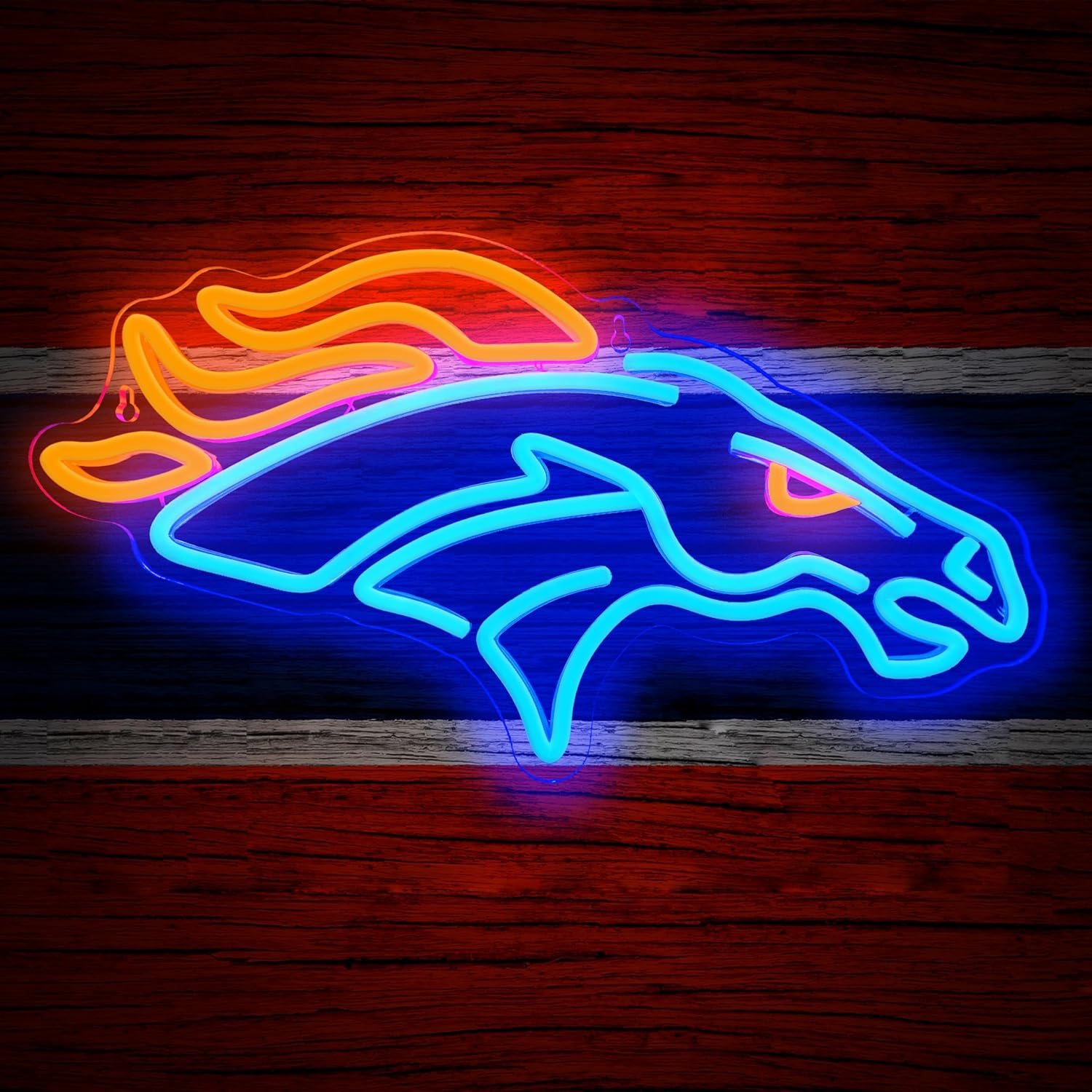 Broncos Neon Sign Dimmable Football Team Logo LED Neon