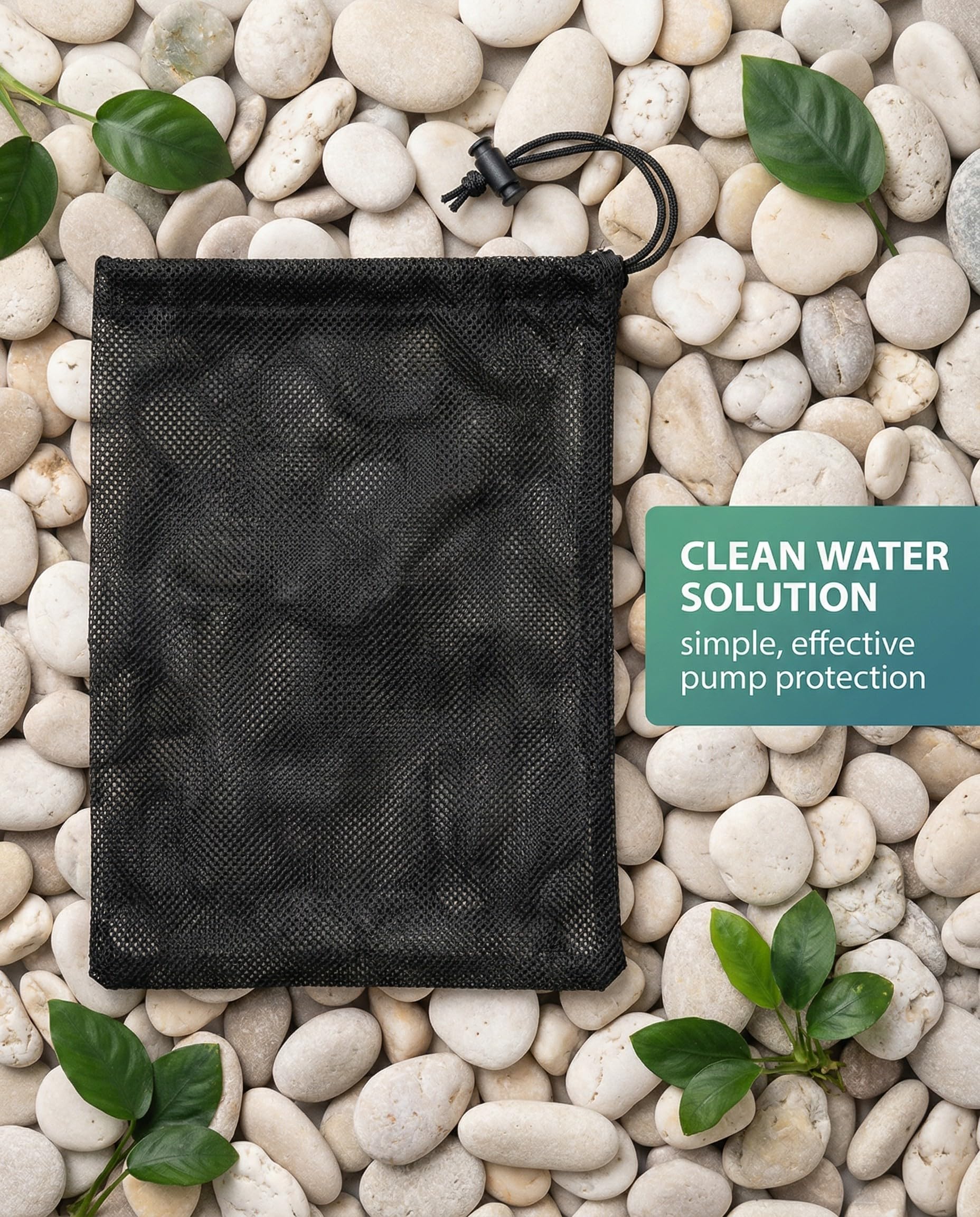 Borsa Filtrante a Rete per Pompa Acqua 45x45cm – Protezione Robusta, Filtrazione Efficace per Laghetto, Piscina. Previene Ostruzioni & Prolunga Vita Pompa.
