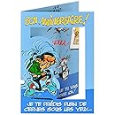 Gaston Lagaffe Glct6026 Bon Anniversaire 50 Ans Homme Femme Avec Enveloppe Illustree Assortie Amazon Fr Fournitures De Bureau