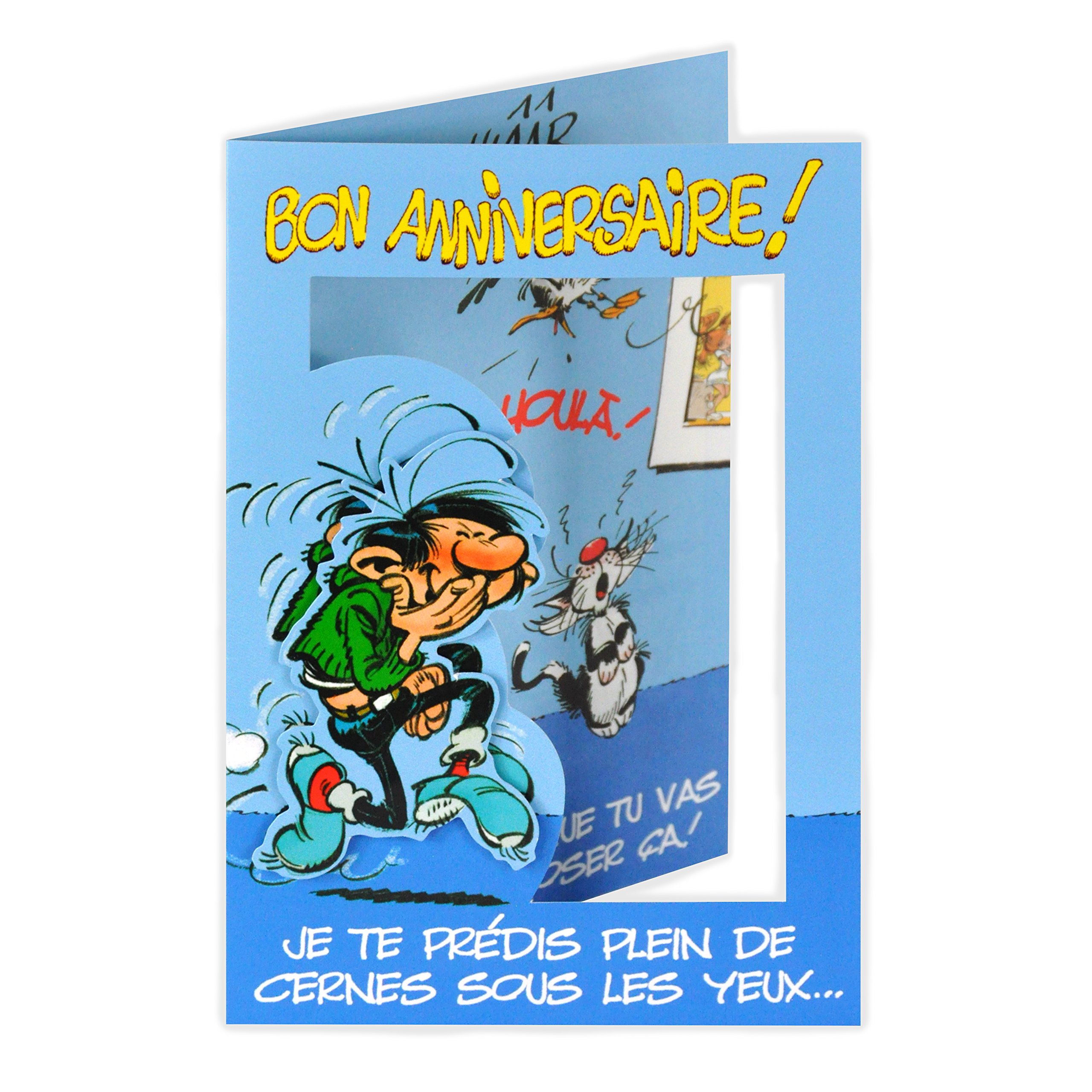 Biglietto Di Auguri Gaston Lagaffe Per Coppie - Umoristico Per Matrimonio O Pacs Con Busta 12x17 5 Cm 741849
