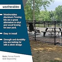 Vista 2 de Kit de Panel de Cerca de Aluminio Cypress de Weatherables – Kit de bricolaje para cercas de patio trasero y jardín, hecho con aluminio