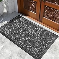 Vista 27 de Yimobra Tapete para puerta de entrada exterior, 29.5 x 17 pulgadas, impermeable, resistente, para puerta delantera, tapete antideslizante resistente