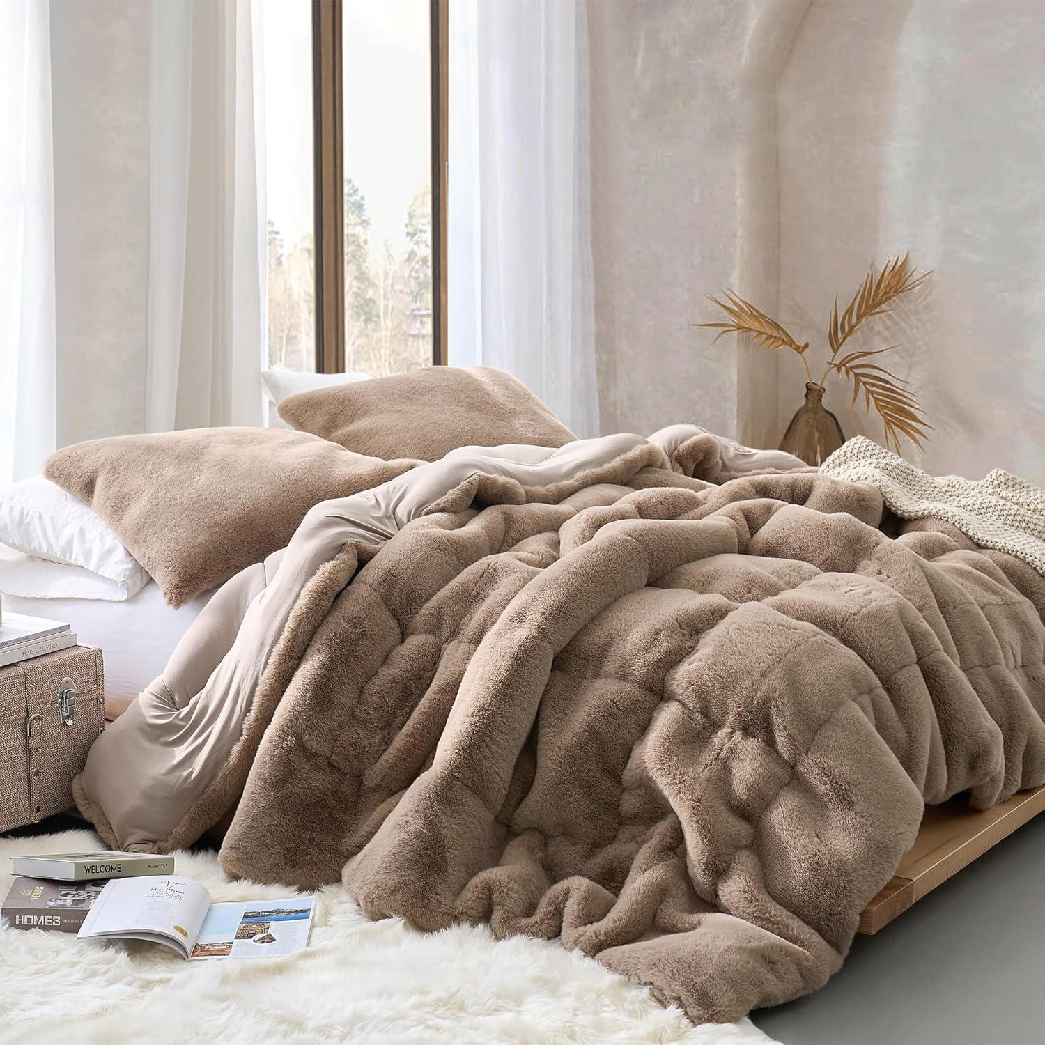 Byourbed Chunky Bunny Yoga - Coma Inducer® Oversized King Comforter - Cobblestone