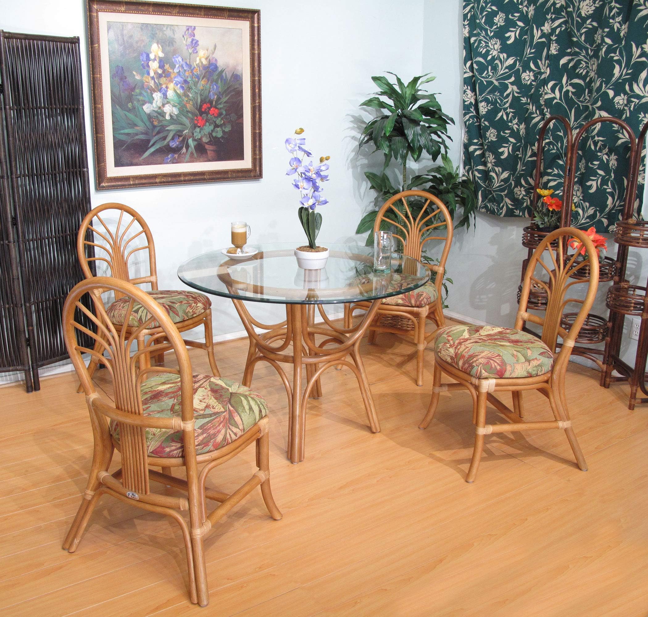 Amazon.com - kingrattan.com Rattan Dining Furniture 5 Piece Set (#2401H ...