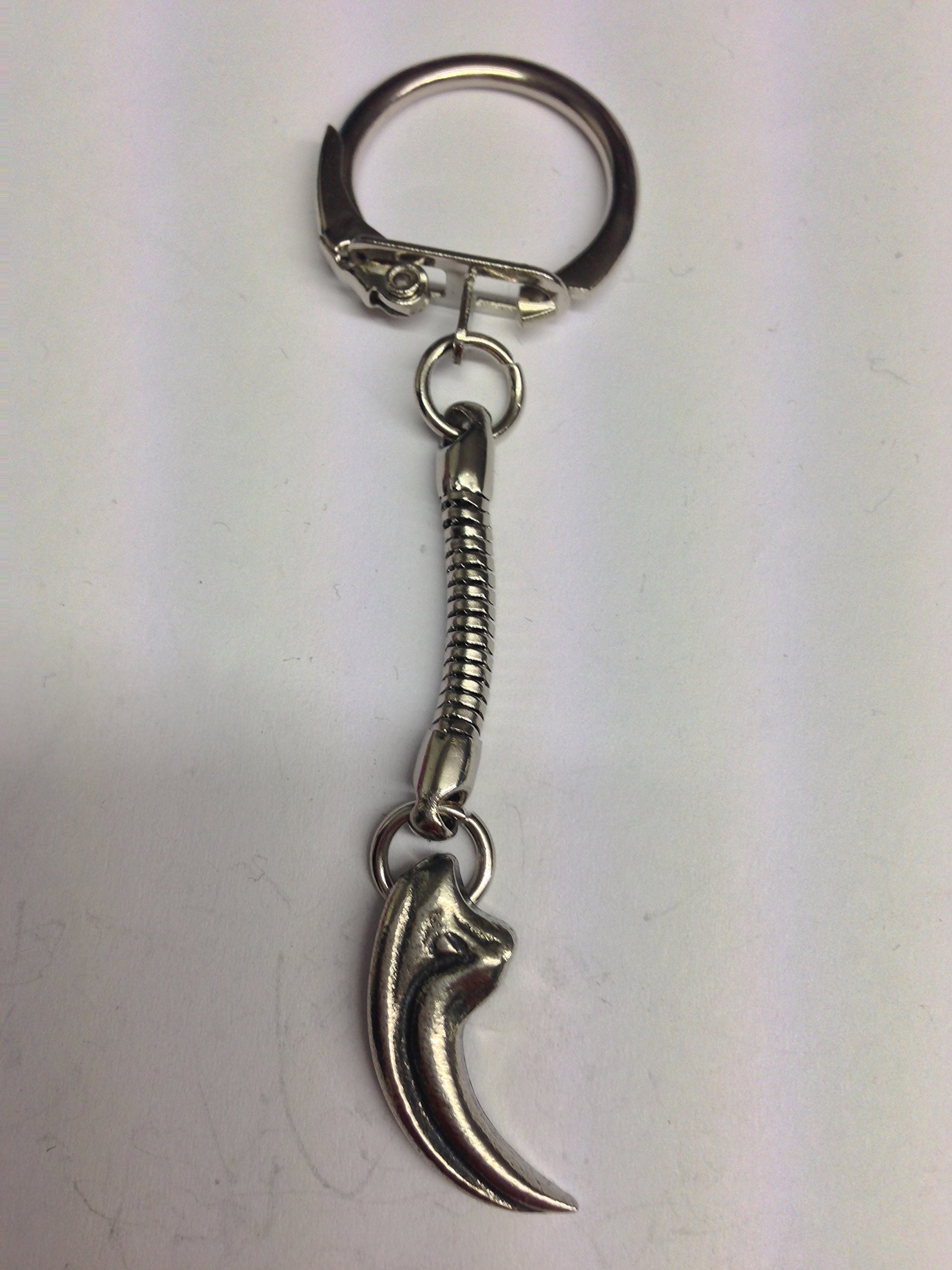Prideindetails Silver Dinosaur Claw Pj/Cp Made Of Fine English Pewter On A Snake Keyring