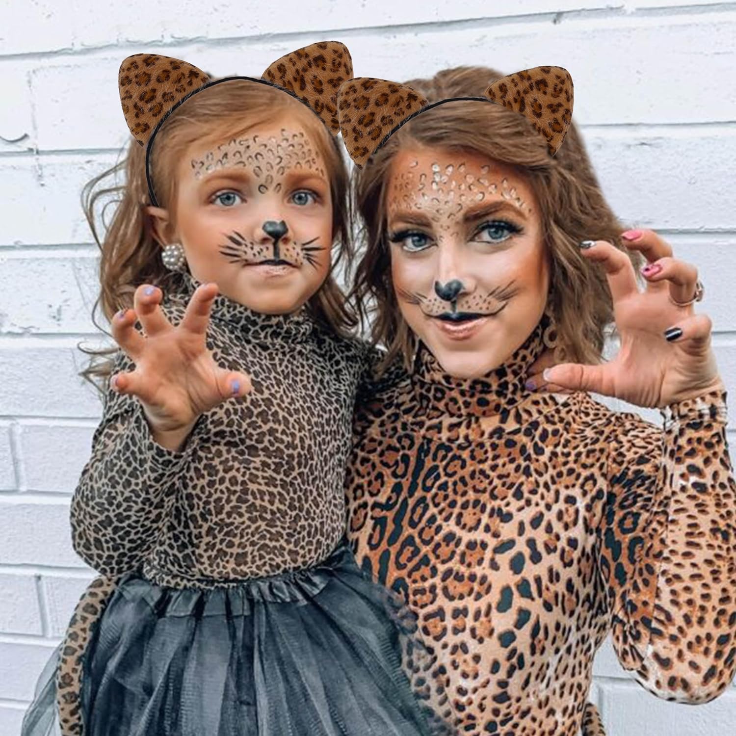 Komotu Leopard Ears Headband, Cat Ears Headband, Furry Padded Leopard Ears Cat Leopard Halloween Costume Accessories - Image 7