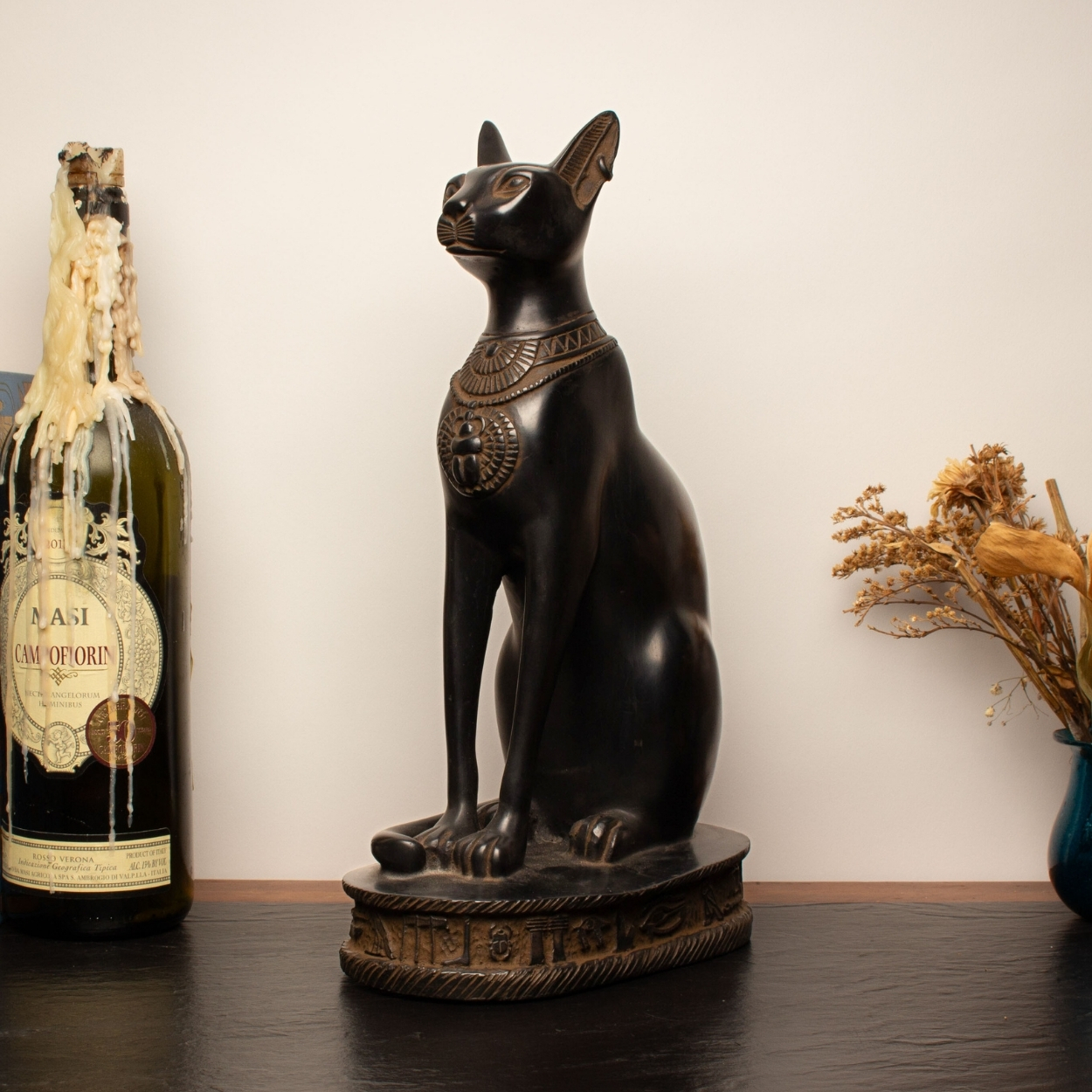 Estatua Diosa Bastet Egipcia Negra 13 Pulgadas miniatura 7
