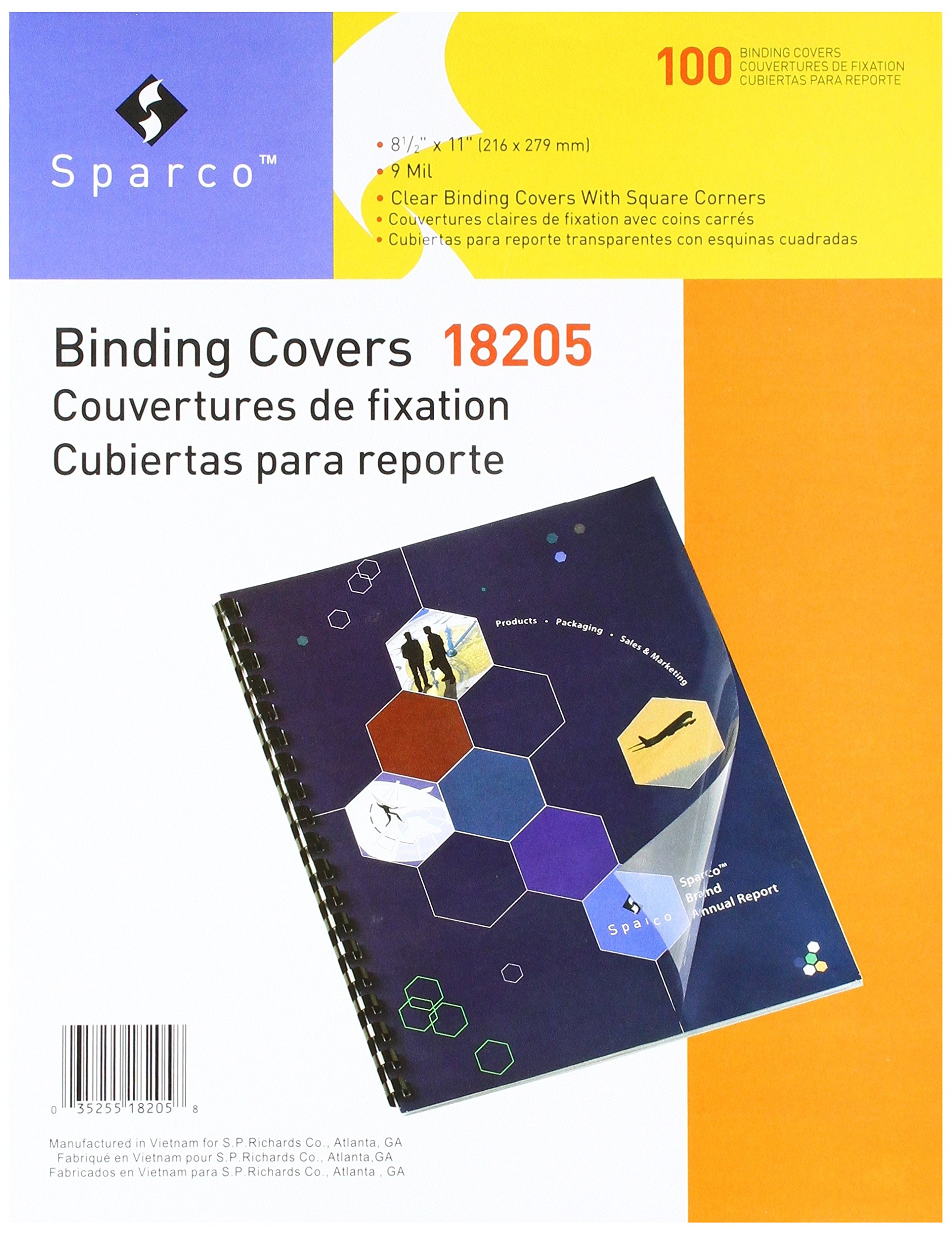 SparcoPresentation Cvr, Square,Plain.05mil, 11 x 8-1/2 Inches, 100/Box, CL