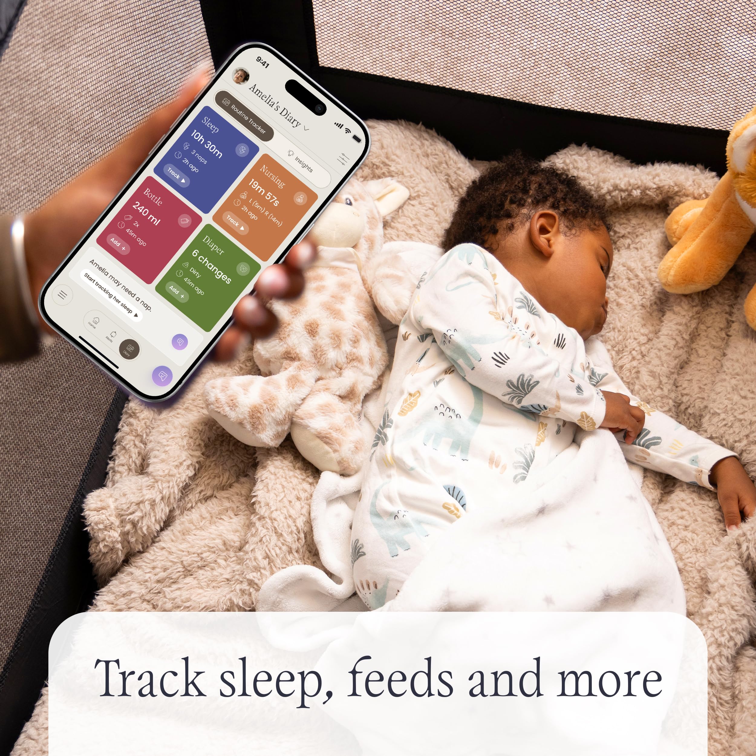 dote Buddy Portable Baby Monitor for Home, Car & Stroller. Built-in AI-Powered Parenting Assistant. 2.5k QHD WiFi Camera, Night-Vision, Smart Cry Detection, Virtual Boundaries — view 7