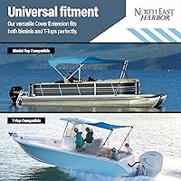 Vista 3 de Extensión universal de sombra en T para barcos, toldo de barco, postes telescópicos ajustables, cubierta de barco marina 900D a prueba