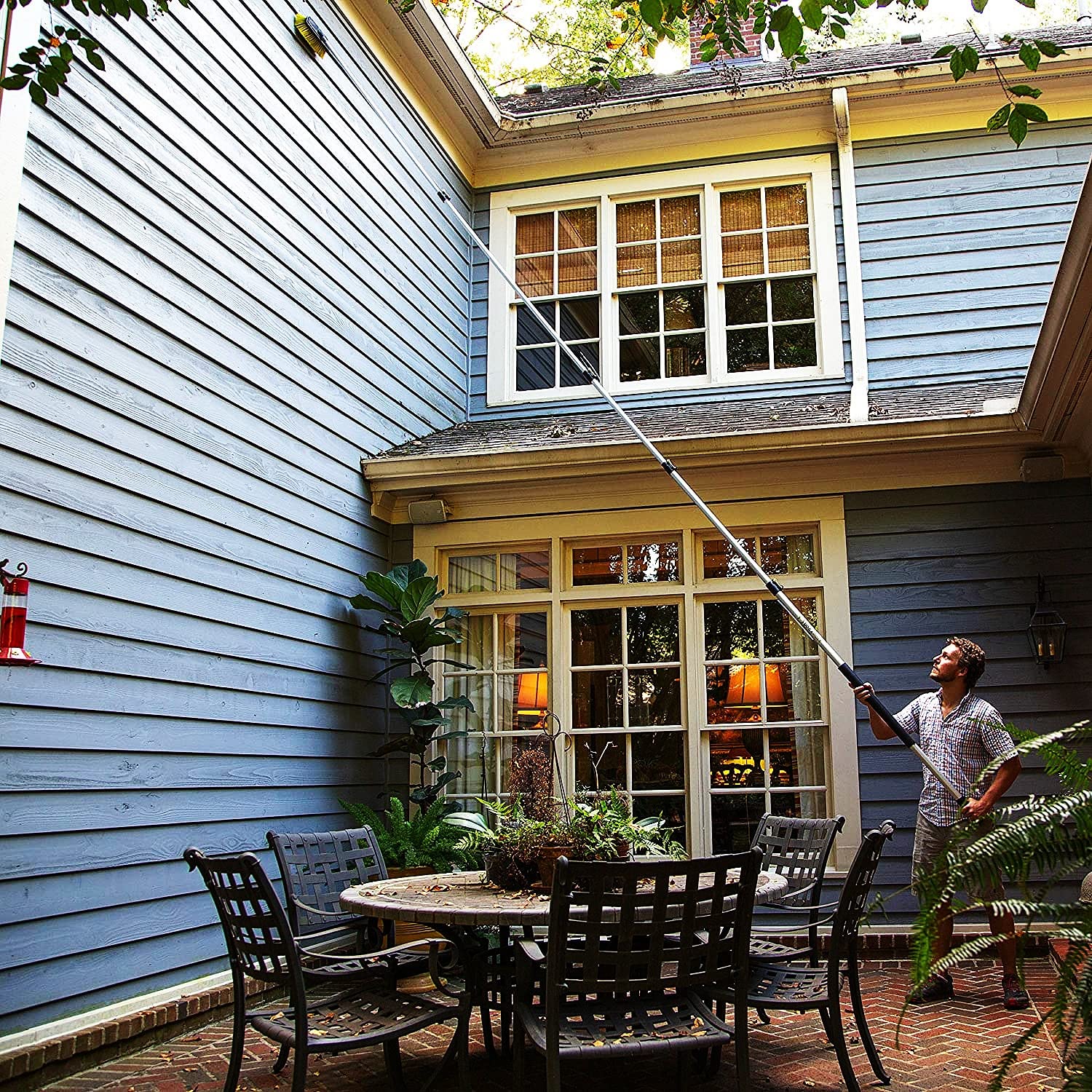 Cleaning Brush Windows Cleaning & Washing Tool Electric Water Fed Pole Kit, Extendable Pole Pool Cleaning Brush, Solar Panel Cleaning System,3.5M / 11.5Ft