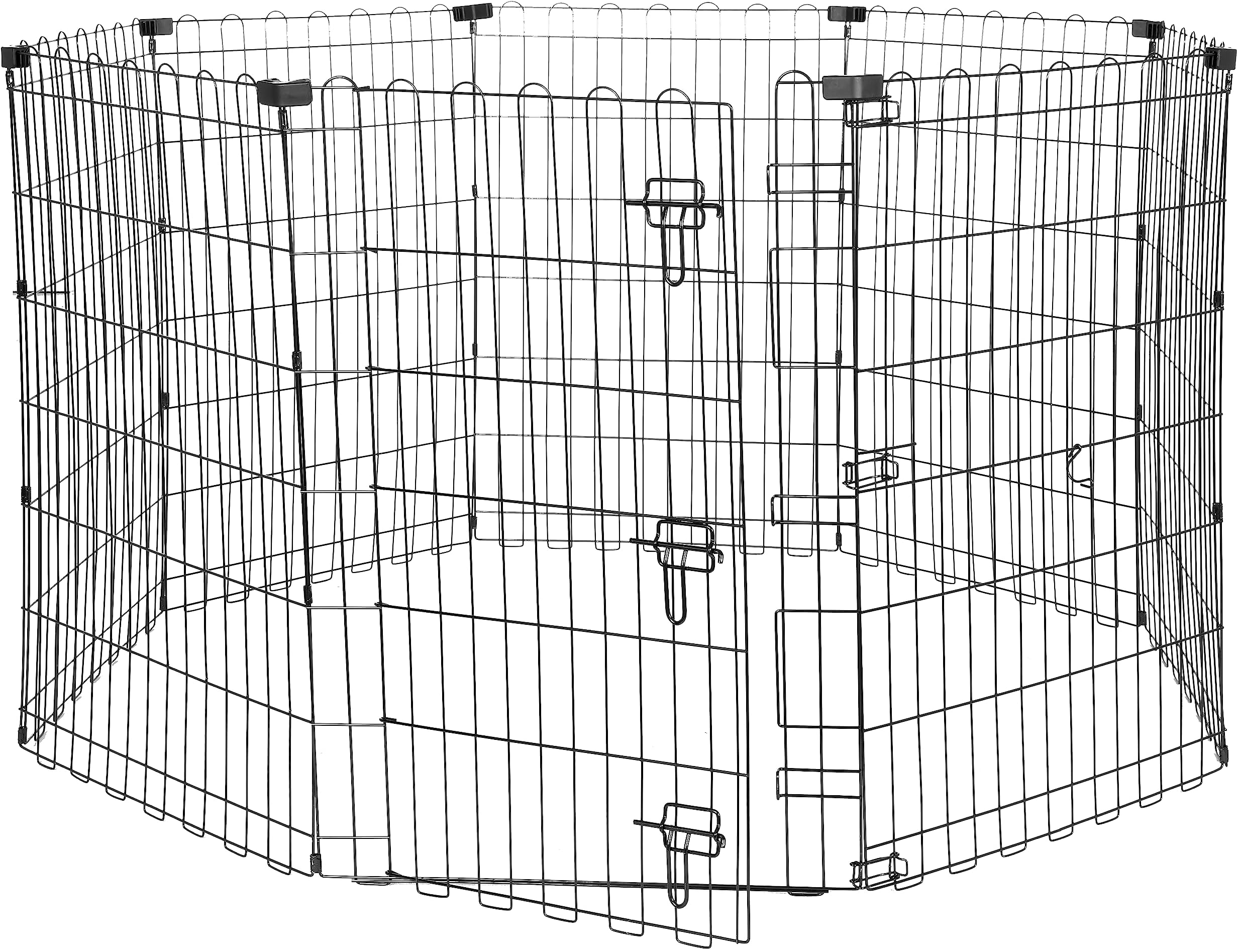 amazon basics Foldable Metal Pet Exercise and Playpen With Door, 36', Large Size