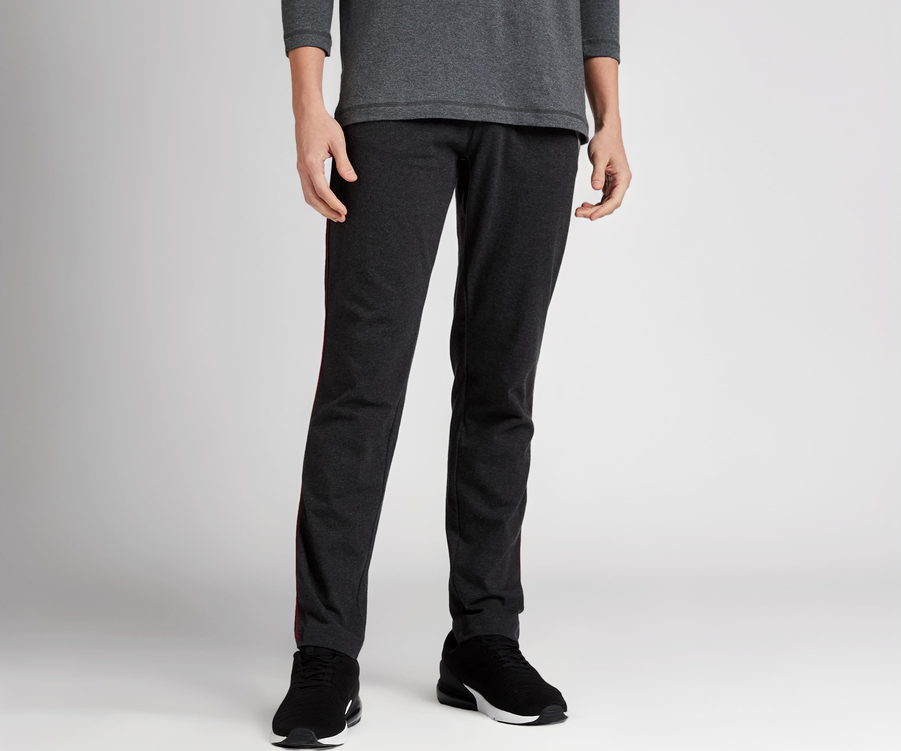 Van Heusen Men's Regular Fit Mid Rise Athleisure Smart Tech Trackpants - Easy Stain Release, Anti Stat, Ultra Soft