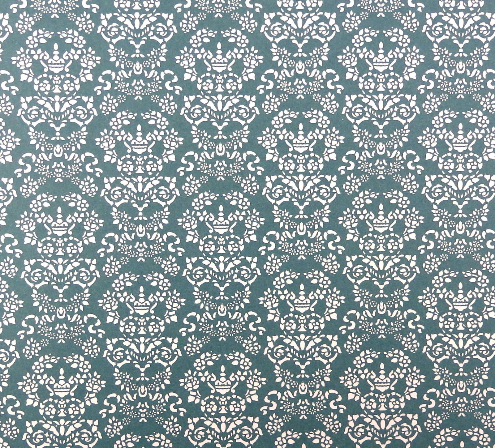 Melody Jane Maison de Poupées Renaissance Blanc sur Bleu Miniature Impression 1:12 Échelle Papier Peint
