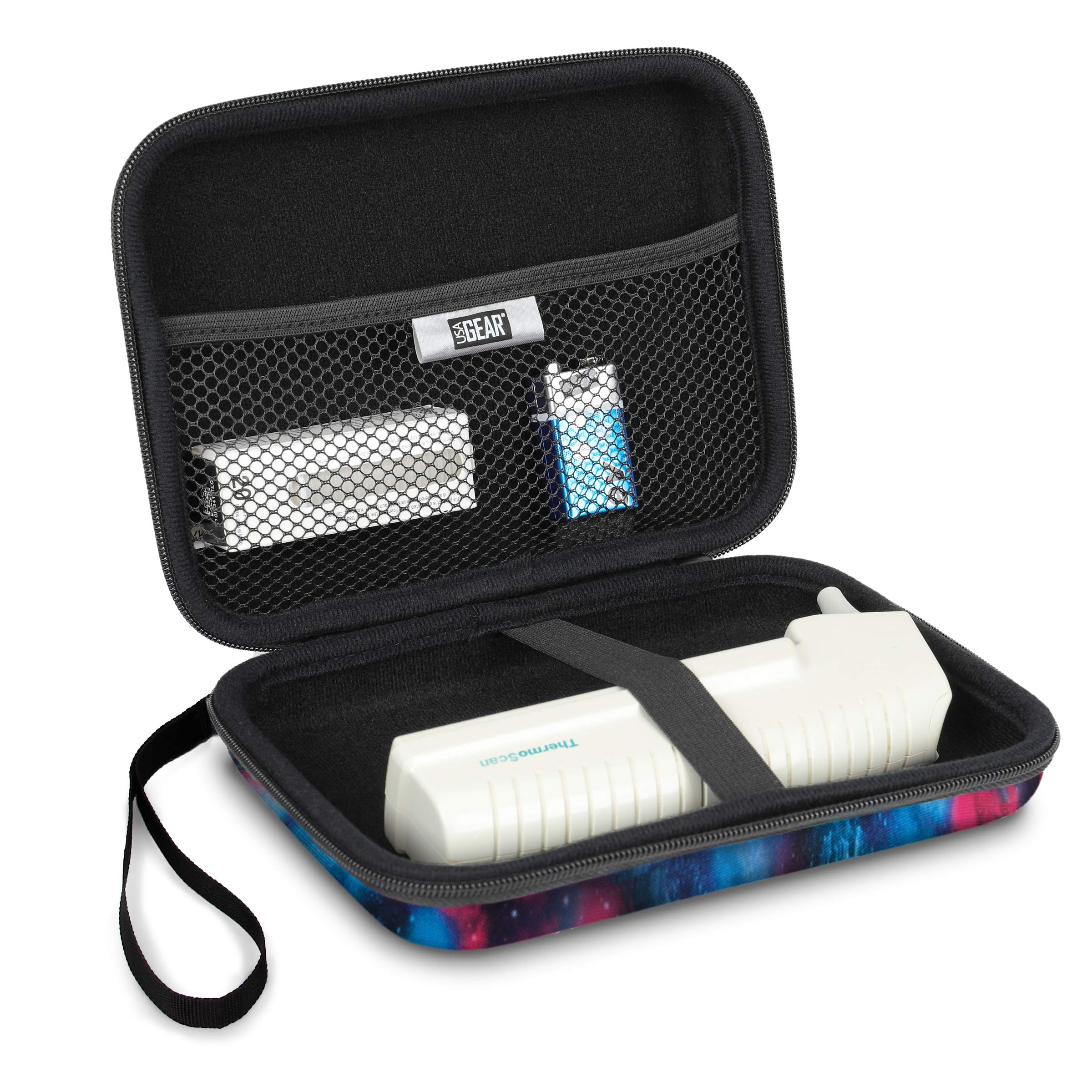 USA GEAR 7 5 Thermometer Case - Digital Thermometer Case for Forehead Thermometer Infrared Thermometer Ear Thermometer Compatible
