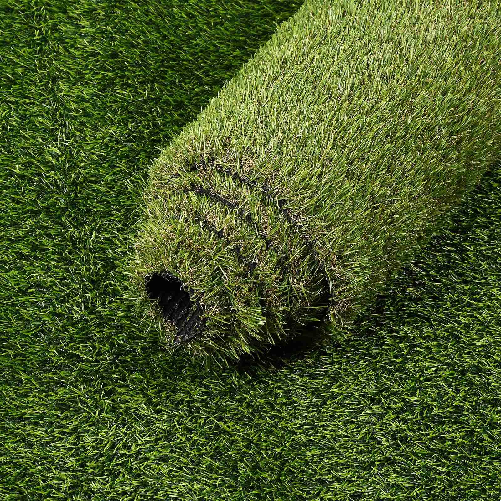 XhuangTech Erba artificiale, altezza 30 mm, ad alta densità, tappeto erboso sintetico per esterni, naturale e realistico, resistente ai raggi UV, per balcone e giardino interno ed esterno (L: 200 x 50