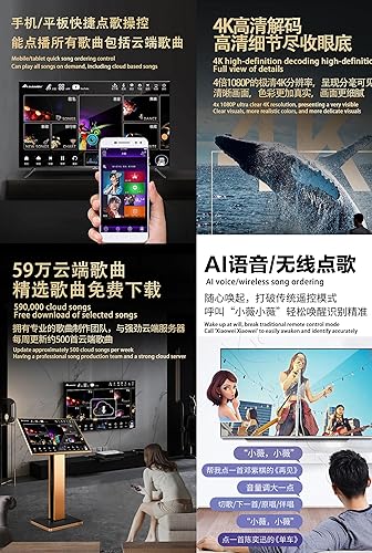 Miniatura 6 de 22 ''Pantalla táctil Reproductor de karaoke chino Sistema de karaoke Máquina de karaoke HDD 10TB HDD Llave de voz inteligente todo en uno