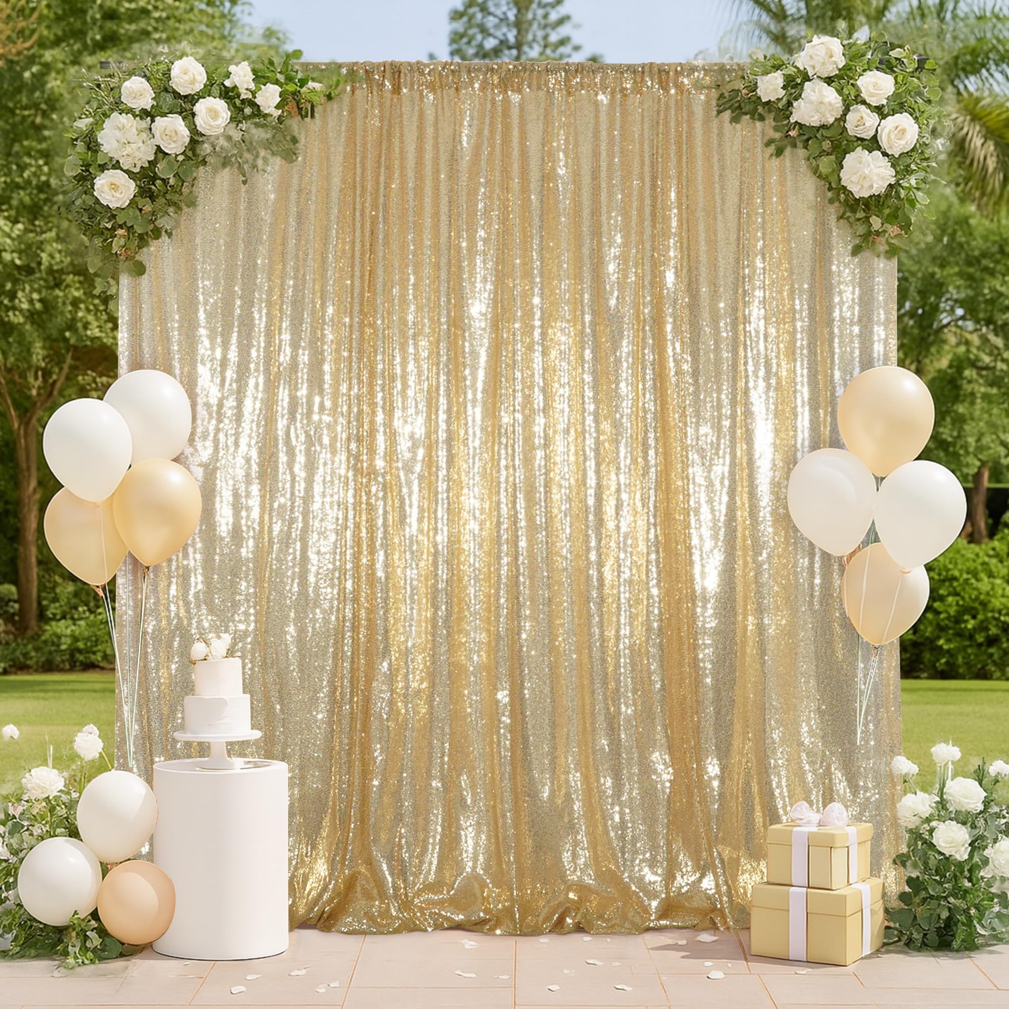 Eternal Beauty 305x305cm Pink Shinny Sequin Photography Backdrop Party Prom Wedding Youtobe Banquet Photo Background (10x10 feet) — view 24