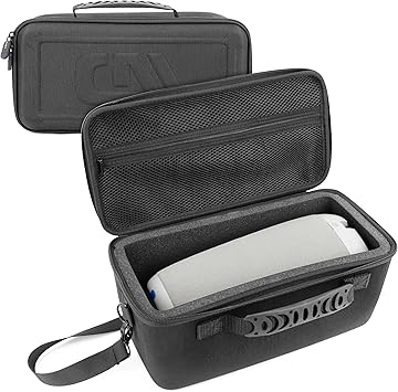 CASEMATIX Travel Case Compatible with Meeting Owl 4, 3, 2, Standard, Pro and Meeting Camera 360 Video Conference Accessories - Rugged Hard-Shell Cases with Shock-Absorbing Foam and Shoulder Strap