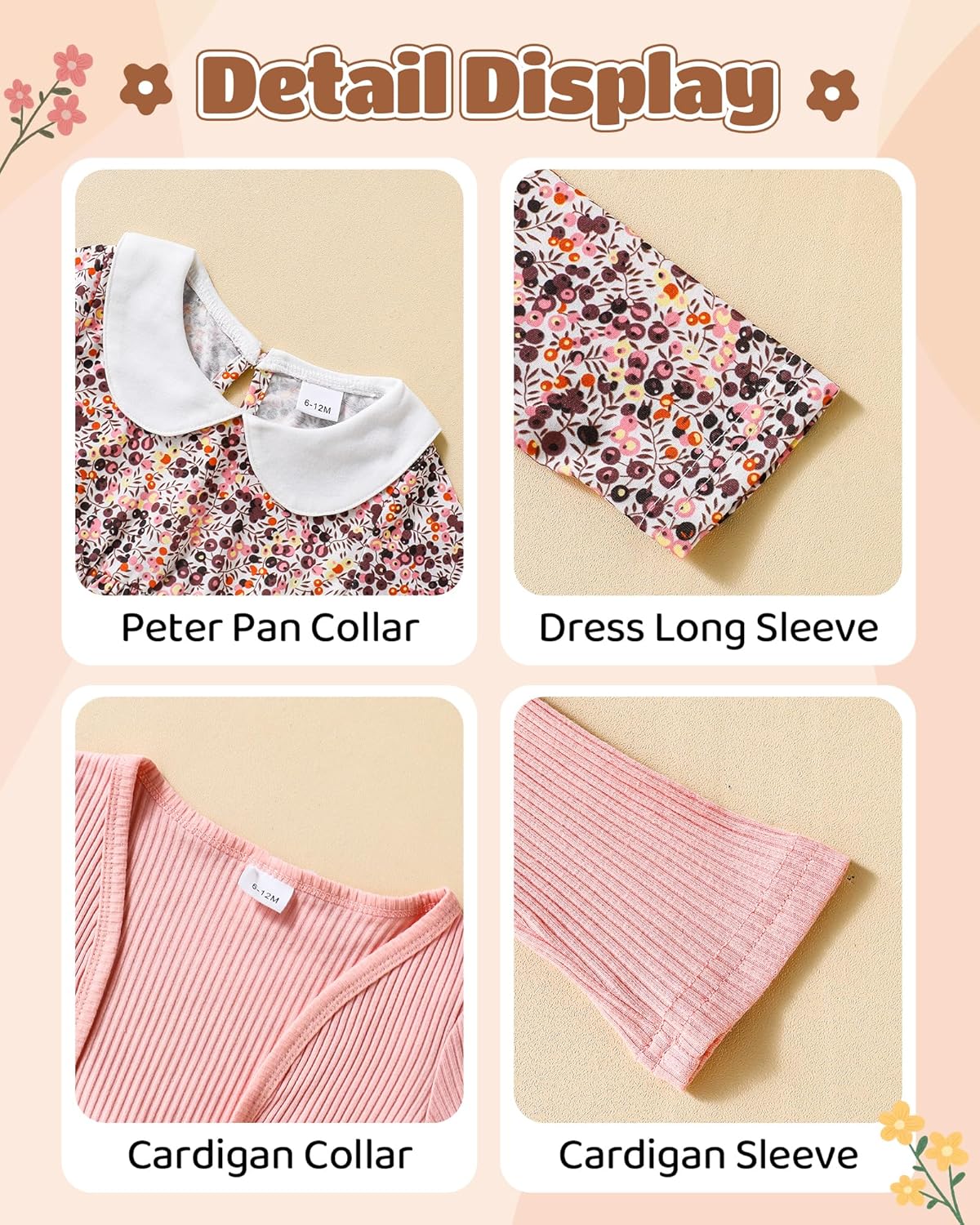 Mioglrie Toddler Baby Girl Dress Fall Winter Outfits Coat Baby Girls Dresses 6 9 12 18 24 Months 2t 3t Girl Clothes - Image 6