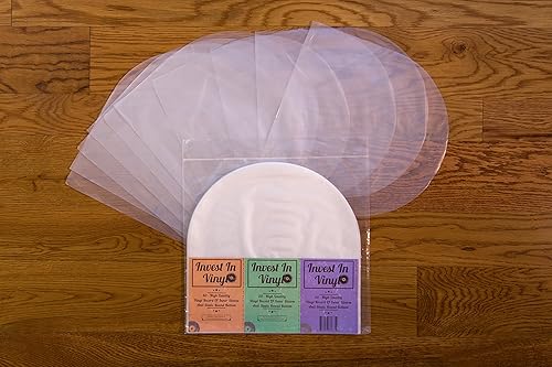 Miniatura 2 de Invest In Vinyl - 50 fundas internas antiestáticas para LP de fondo redondo de 33 RPM, de 12 pulgadas, para discos de vinilo. Proporciona a tu