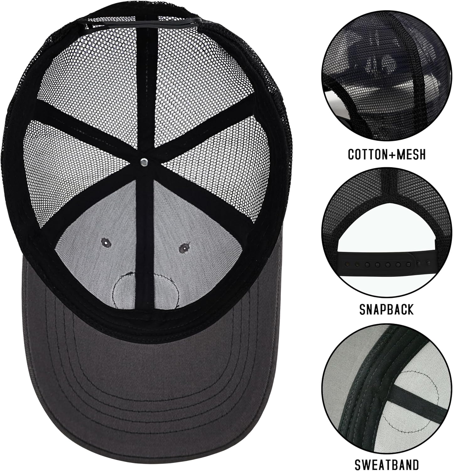 Mesh Bigfoot Hat for Men - Snapback Sasquatch Cap Adjustable Hunting & Hiking Hat Breathable Outdoor Gear - Image 6