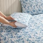 Beatrice Home Fashions Coastal Print Microfiber Sheet Set, Soft, Comfy, 12" Deep Pockets, Twin, Nautical Turtles