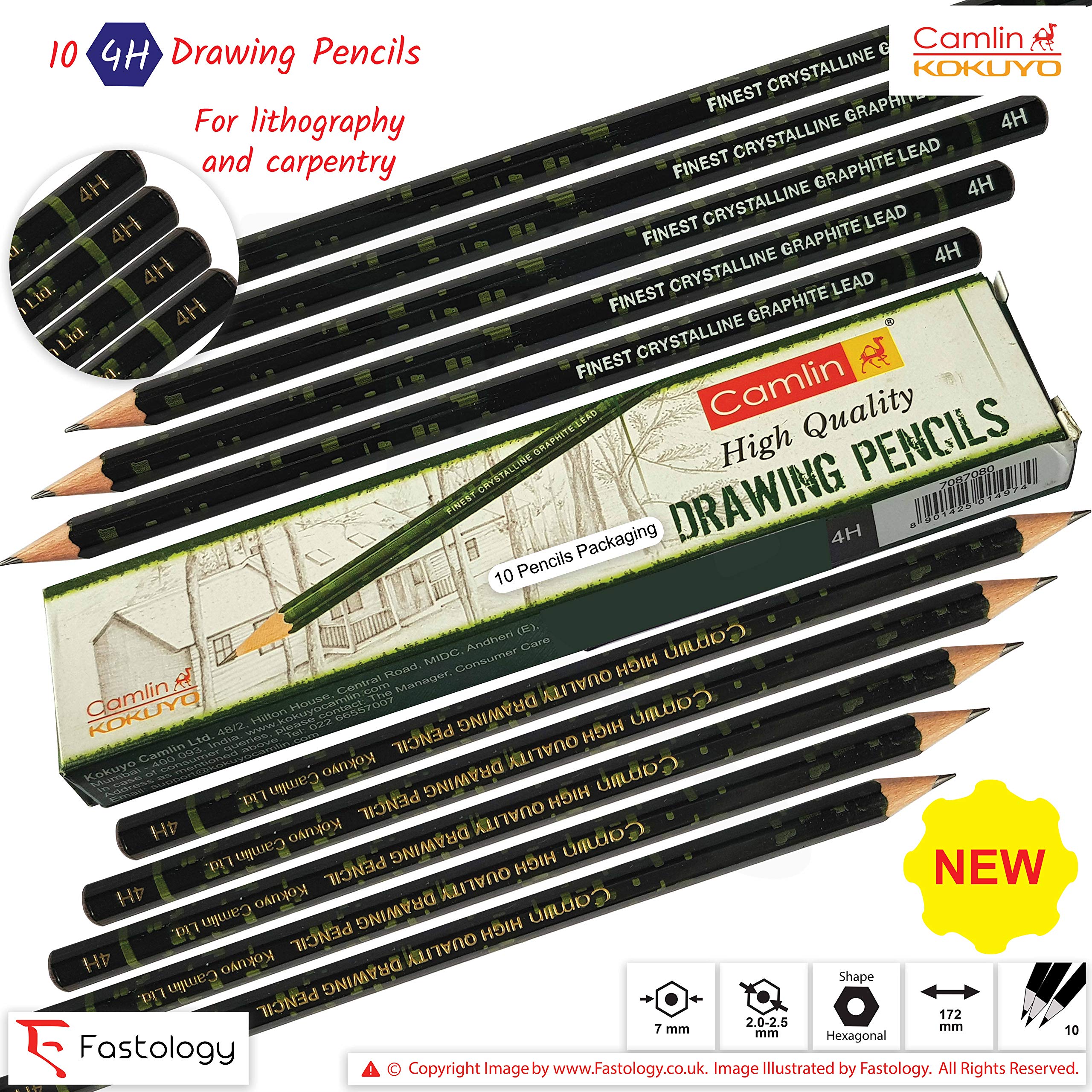 Buy KOKUYO CAMLIN 4H Graded Drawing Pencils Combo Pack Sketch Tone Draw