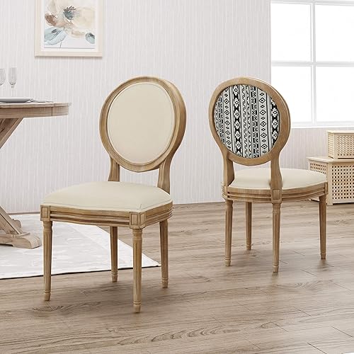 Miniatura 26 de Christopher Knight Home Phinnaeus Silla de comedor de tela beige de poliéster (juego de 2), juego de 2 piezas Beige,Verde azulado