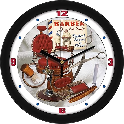 Old Time Barbershop - Reloj de pared retro