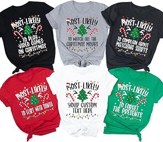 Personalized Most Likely to Christmas Shirts, Family Christmas Shirts, Matching Family Outfits, Custom Shirts