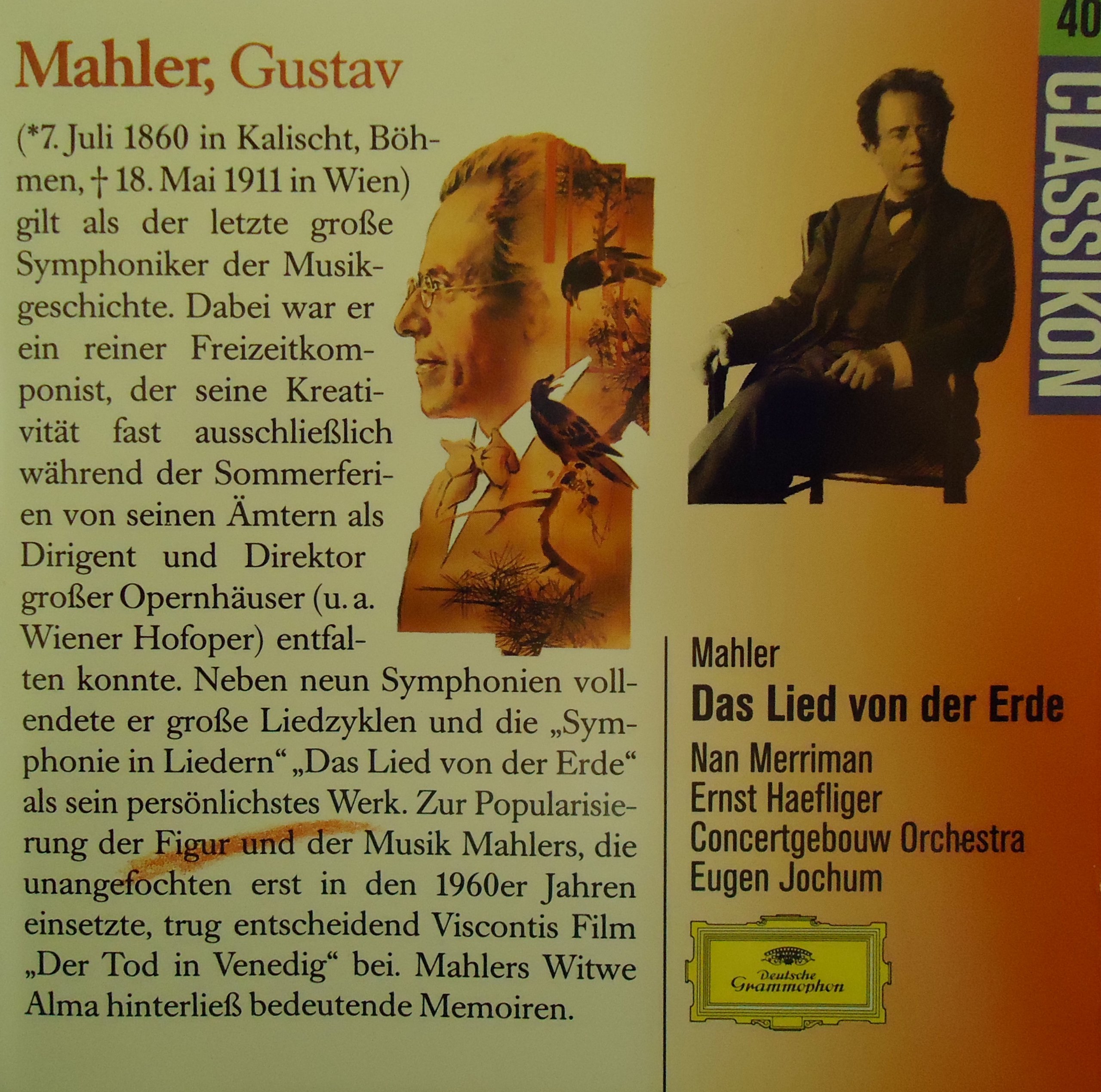 Mahler: Das Lied Von Der Erde [Audio CD]