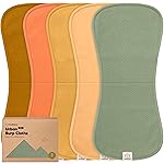 KeaBabies 5-Pack Organic Burp Cloths Baby Girl, Boy - Extra Large, Absorbent Baby Burp Cloths, Soft Burping Cloths for Babies, Newborn Burp Clothes, Cotton Burp Rags, Thick Burp Cloth (Phase/Quin)