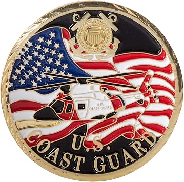 United States Coast Guard HH-6 Helicopter Challenge Coin