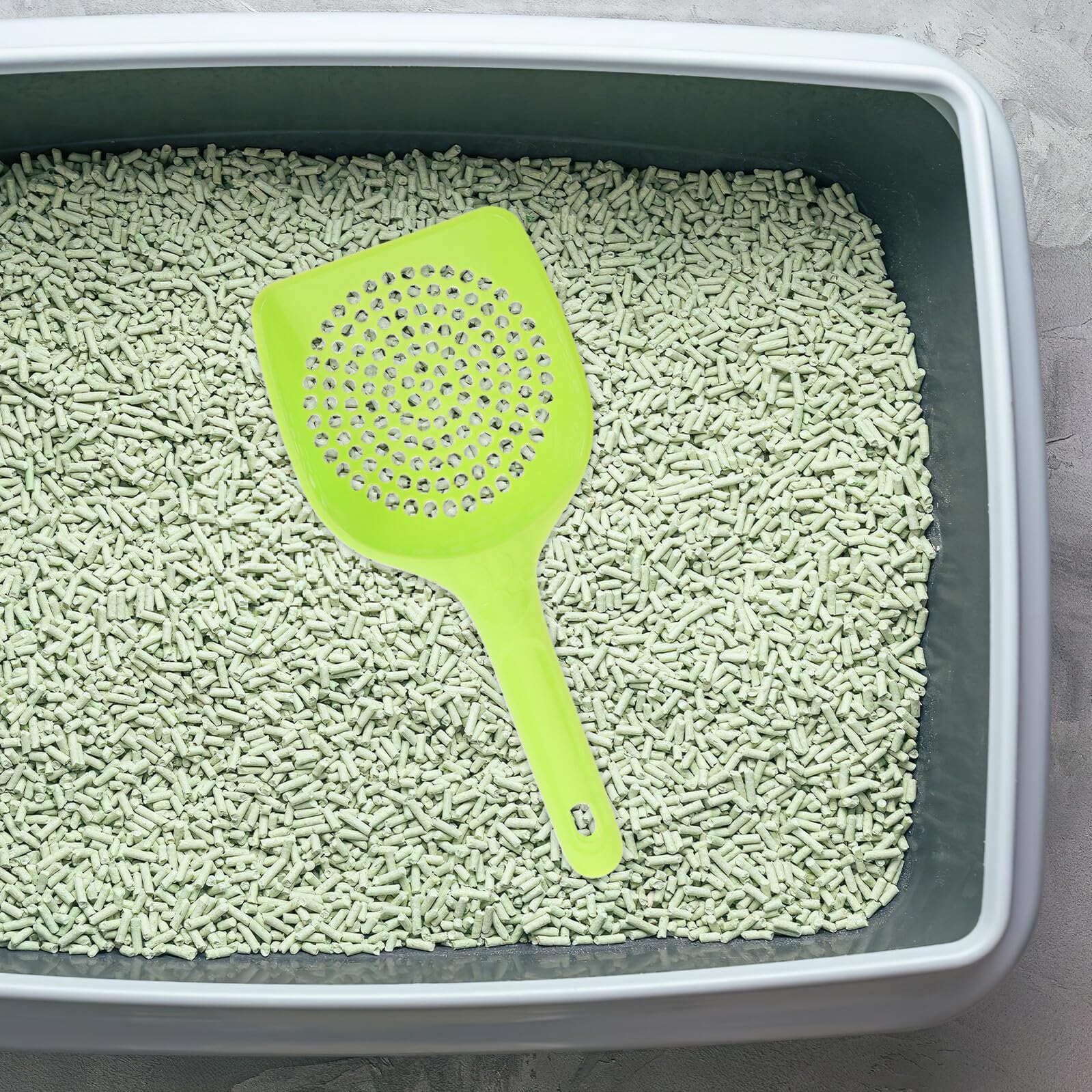 15 Pezzi Paletta Lettiera Gatti con Fori Fini per Sieve Litter Box Scoop Ergonomico in Plastica Resistente per Pulizia Veloce di Gatti e Cani Kit Raccolta Escrementi Pet