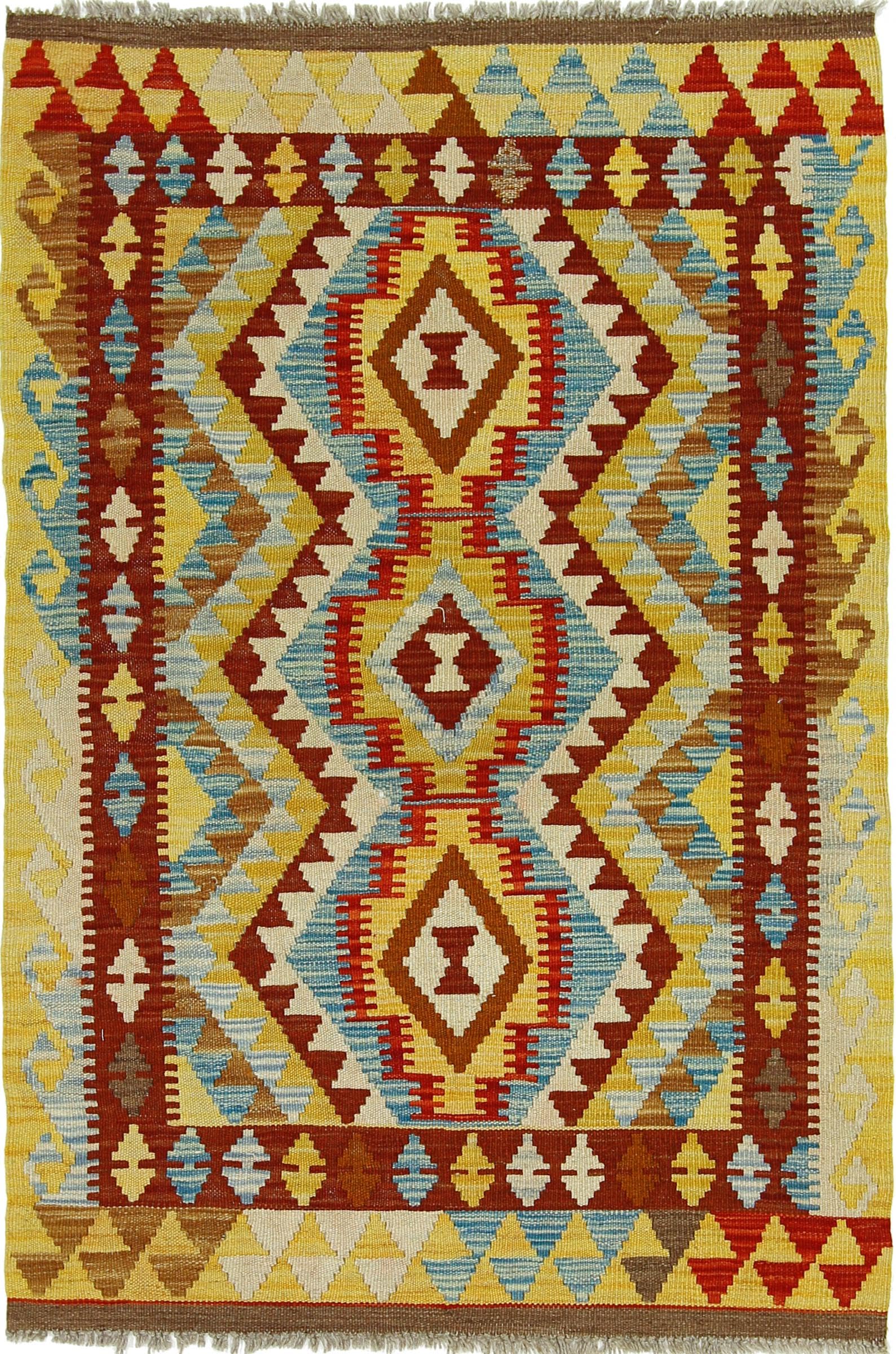 Kilim Afghan en laine pour réchauffer l'ambiance de votre chambre