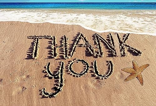 Stonehouse Collection Tarjetas postales de agradecimiento para la playa, 4 x 6 pulgadas, 40 postales de agradecimiento hechas en Estados Unidos