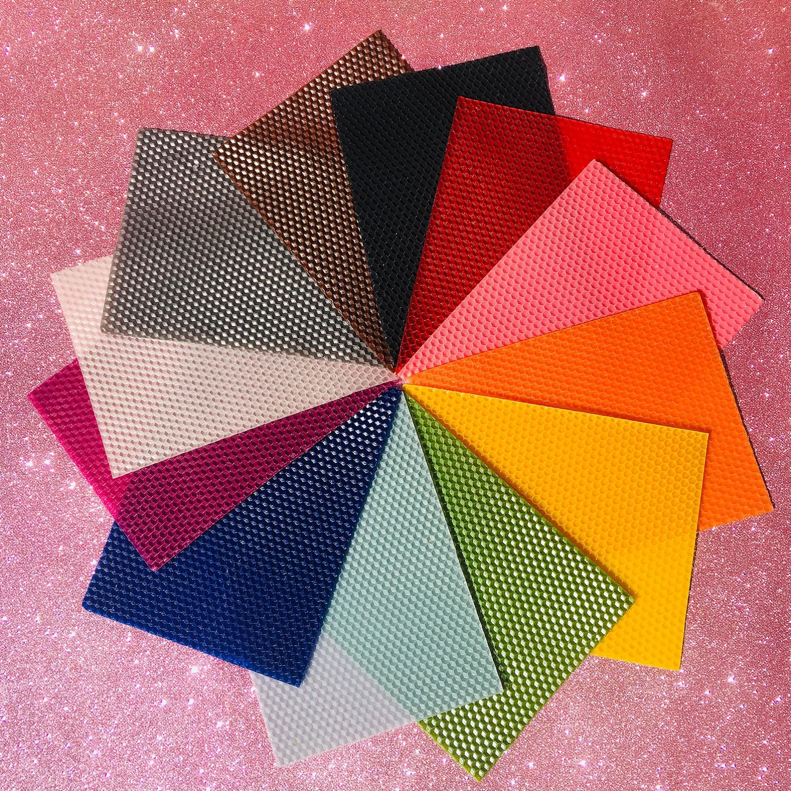 HOMSFOU 9 Pezzi Kit per Creazione Cera Api Fogli Cera Api Colorati Facili da Utilizzare per Attività e Fai da Te per Colore Casuale
