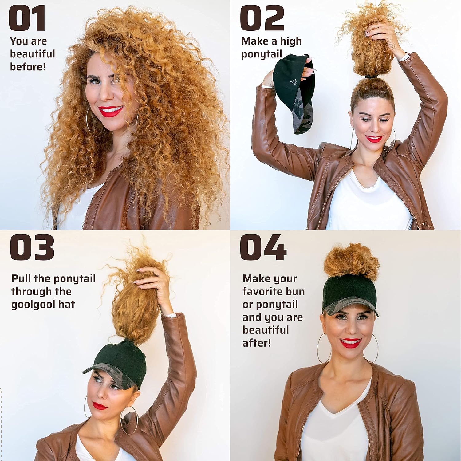 Straight Up Bun Hat, Right on Top Opening Baseball Cap for Bun and High Ponytail