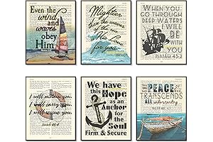 Nautical Christian Bible Verse Page Art Prints: Customize Your Own Tapestry of Faith