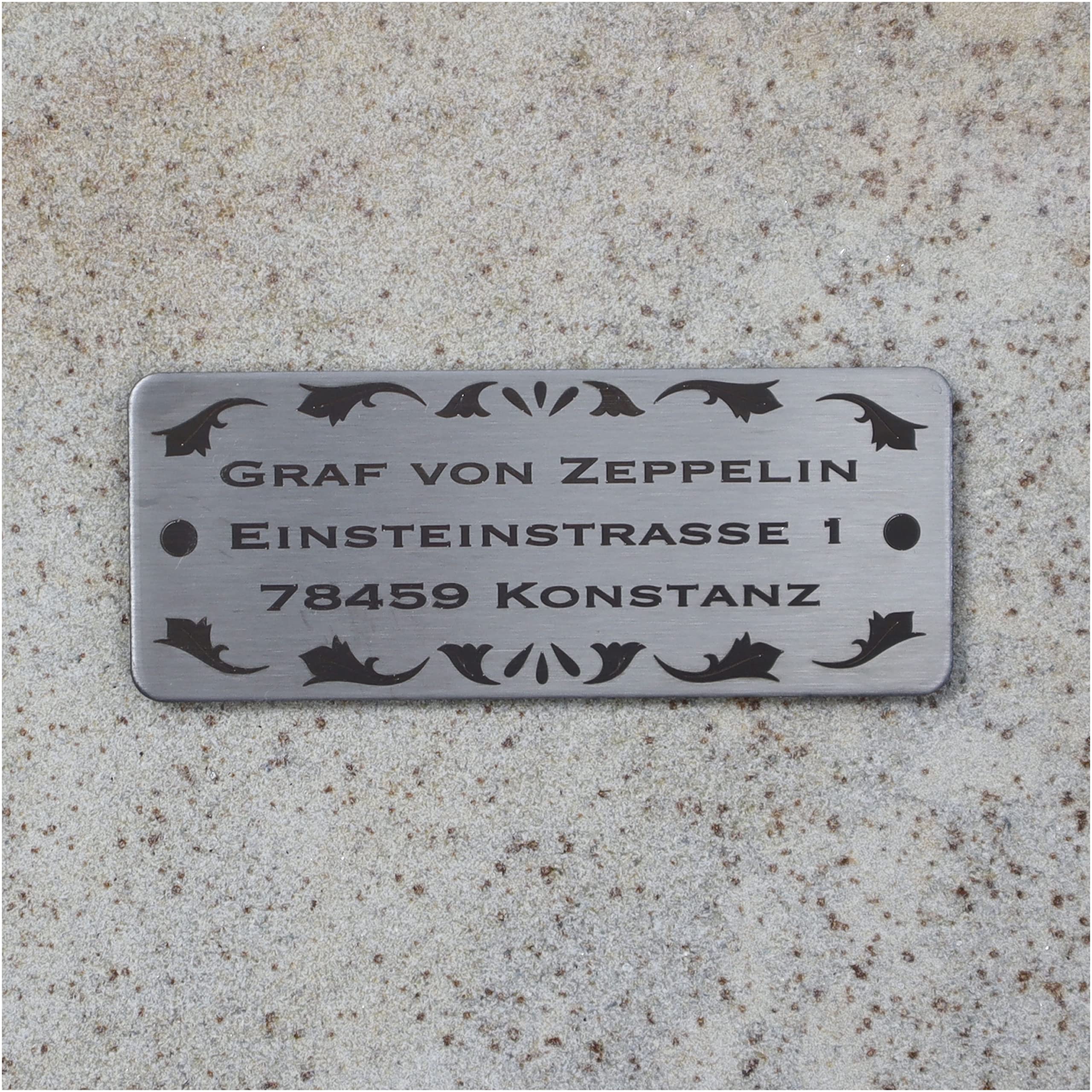 Plaque De Boite Aux Lettres, Sonnette Format 20 X 60 Mm Personnalisable 2 Lignes