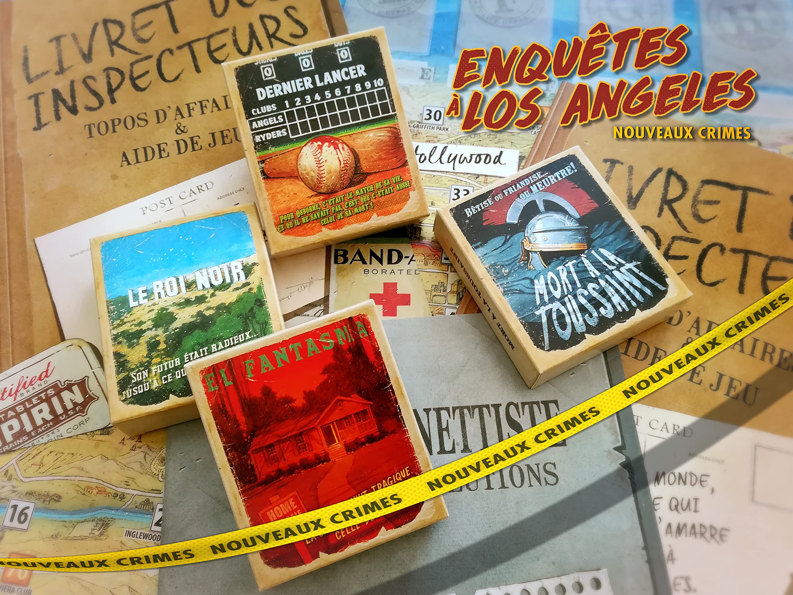 Blackrock Games Enquêtes à Los Angeles : Nouveaux Crimes - Extension Enquête à Los Angeles - La Boite de Jeu Jeu de société enquête - Jeu compétitif et asymétrique L