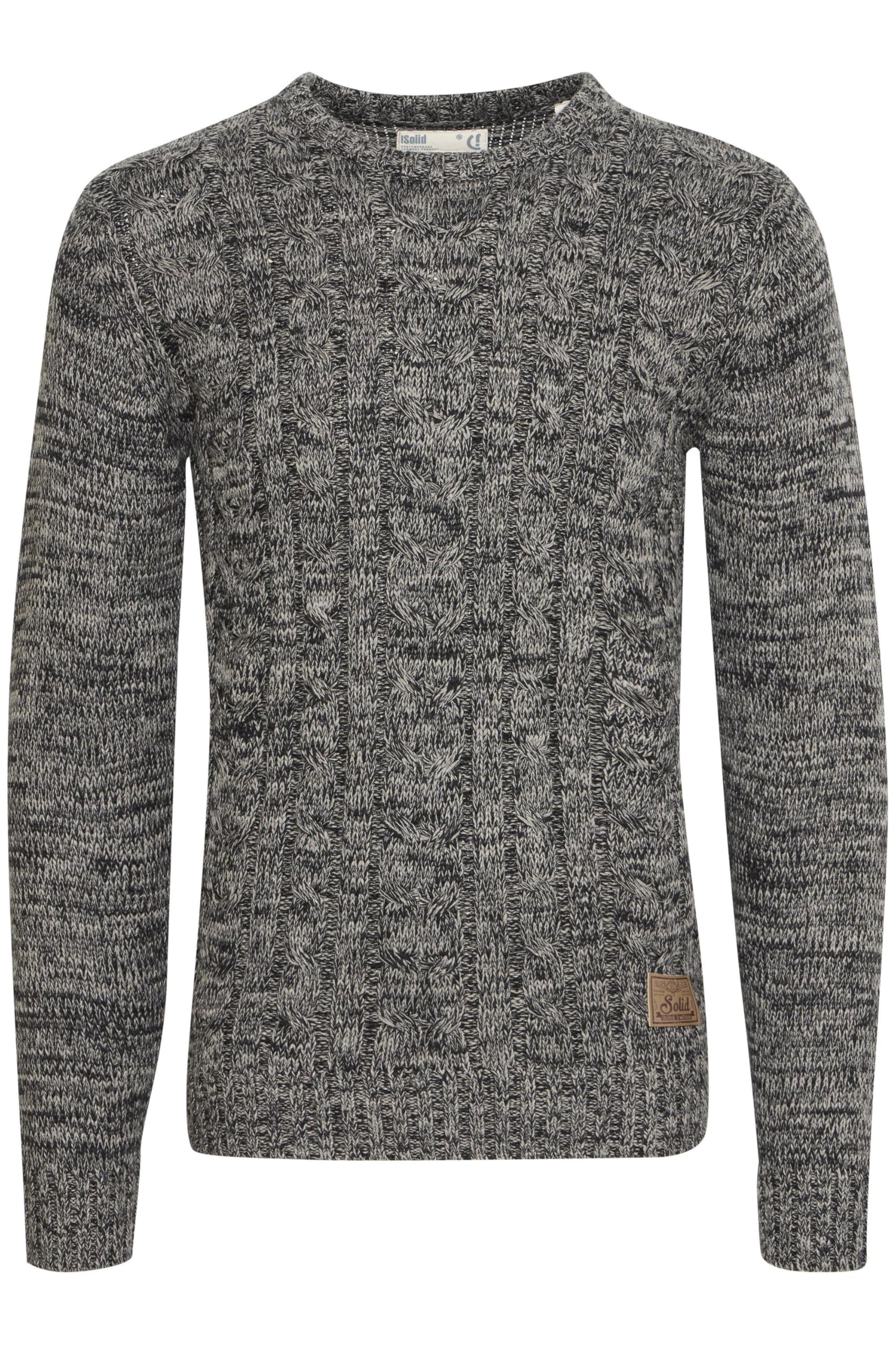 !Solid SDPhilemon Herren Pullover Grobstrick Rundhals-Ausschnitt
