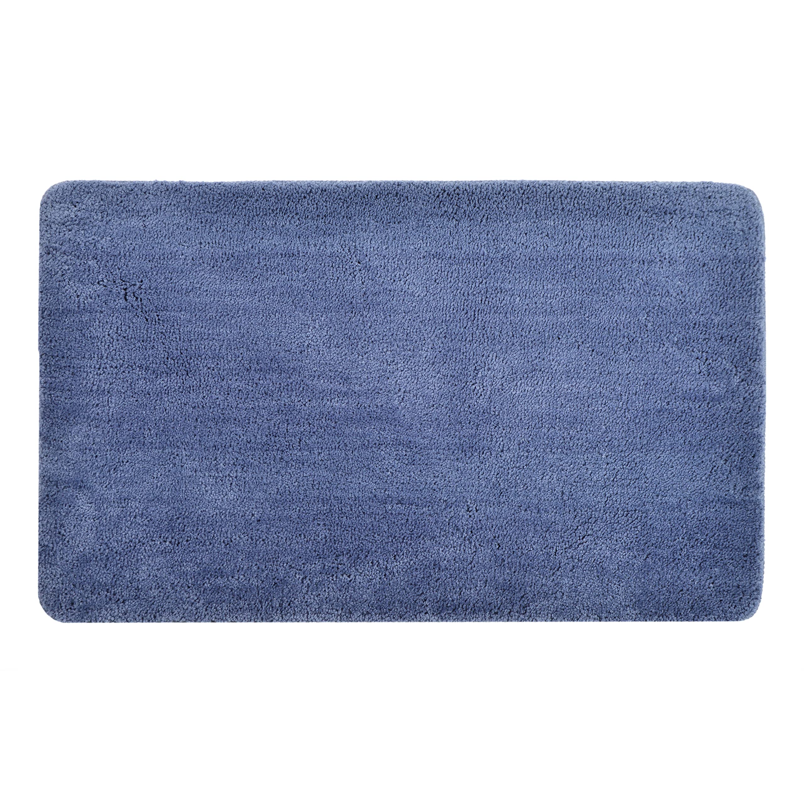 Allure Bath Fashions Bath Mat - Microfibre - Non-Slip - Blue - 50 x 80cm