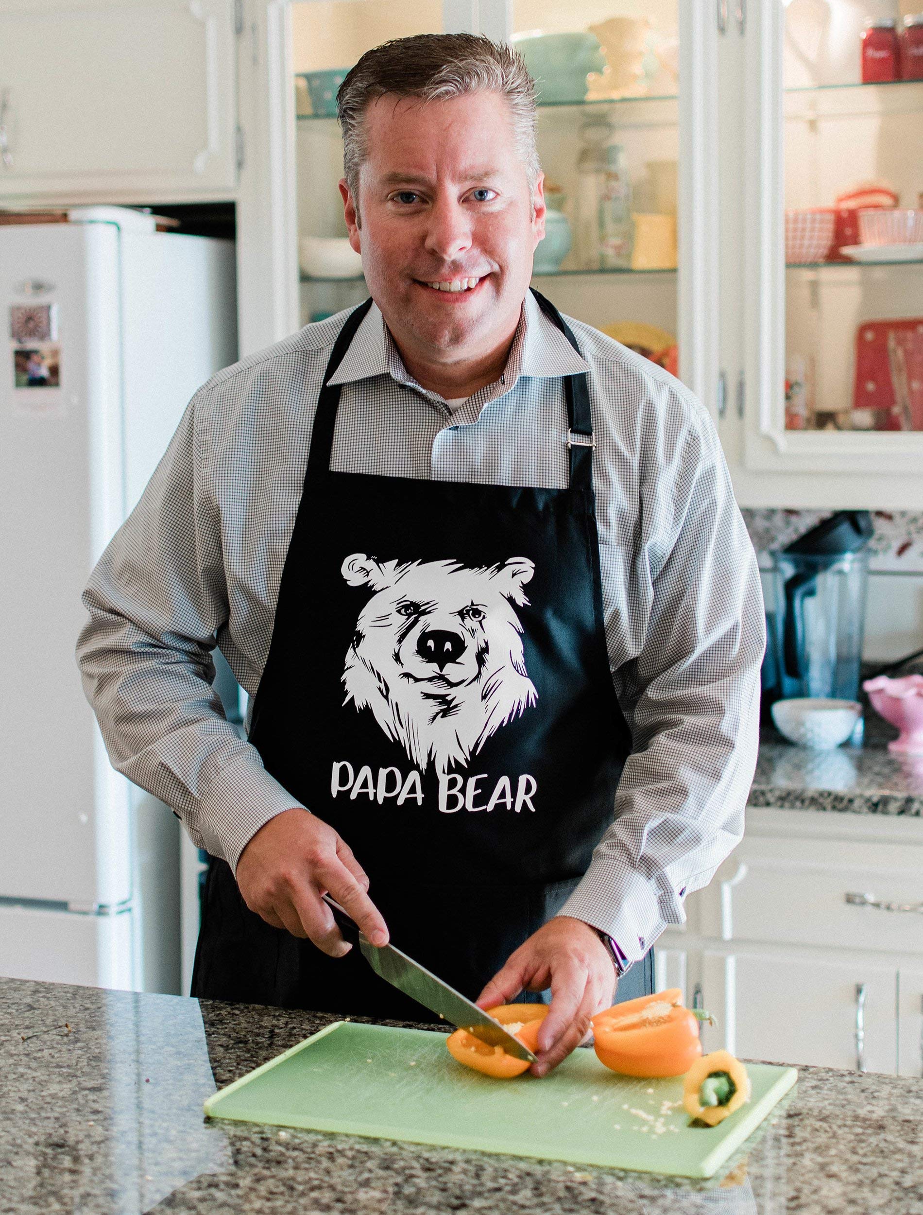 ApronMen, Papa Bear BBQ Grill regulowany fartuch dla mężczyzn, jeden rozmiar