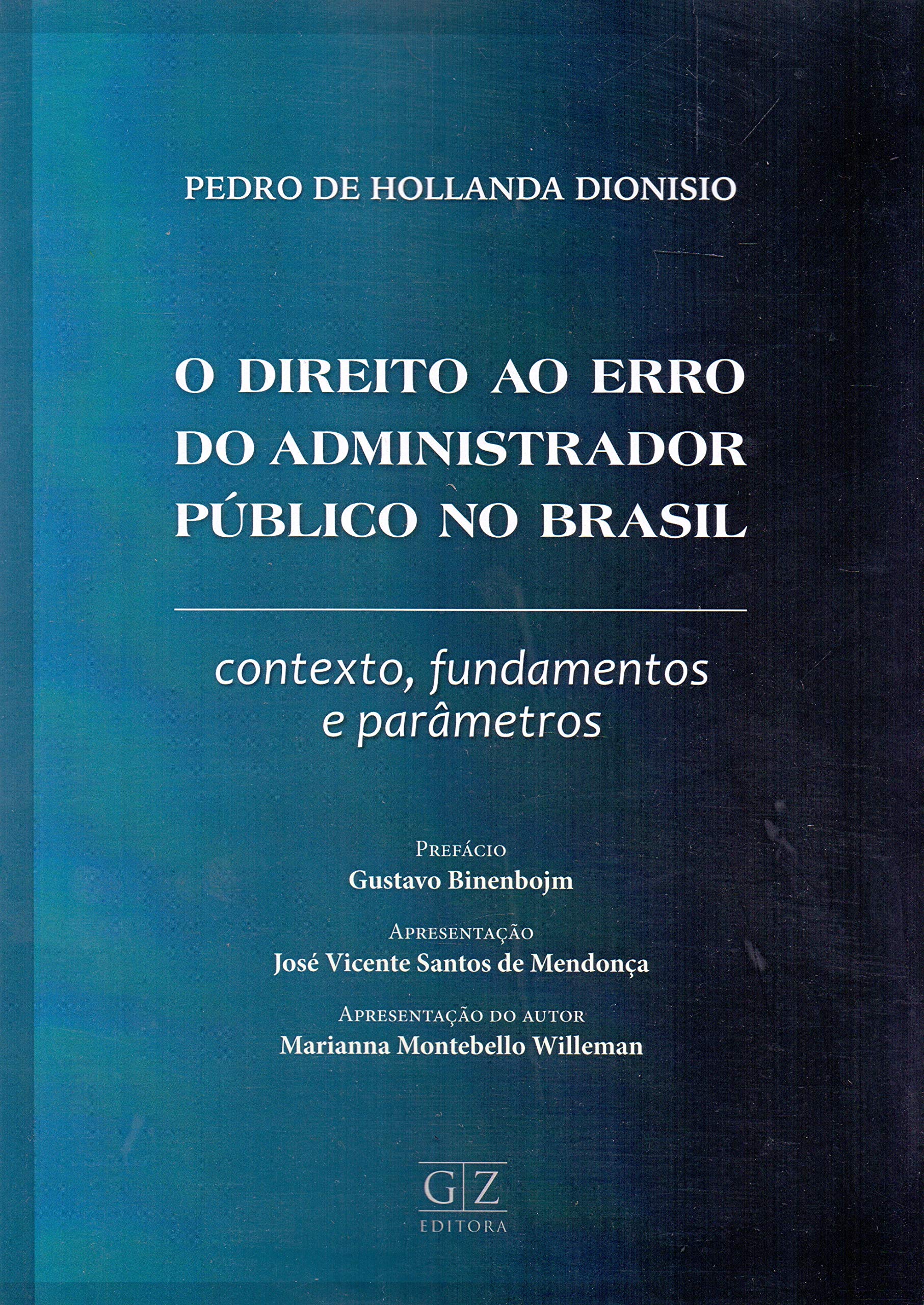 Capa de O Direito ao Erro do Administrador Pub. No Brasil