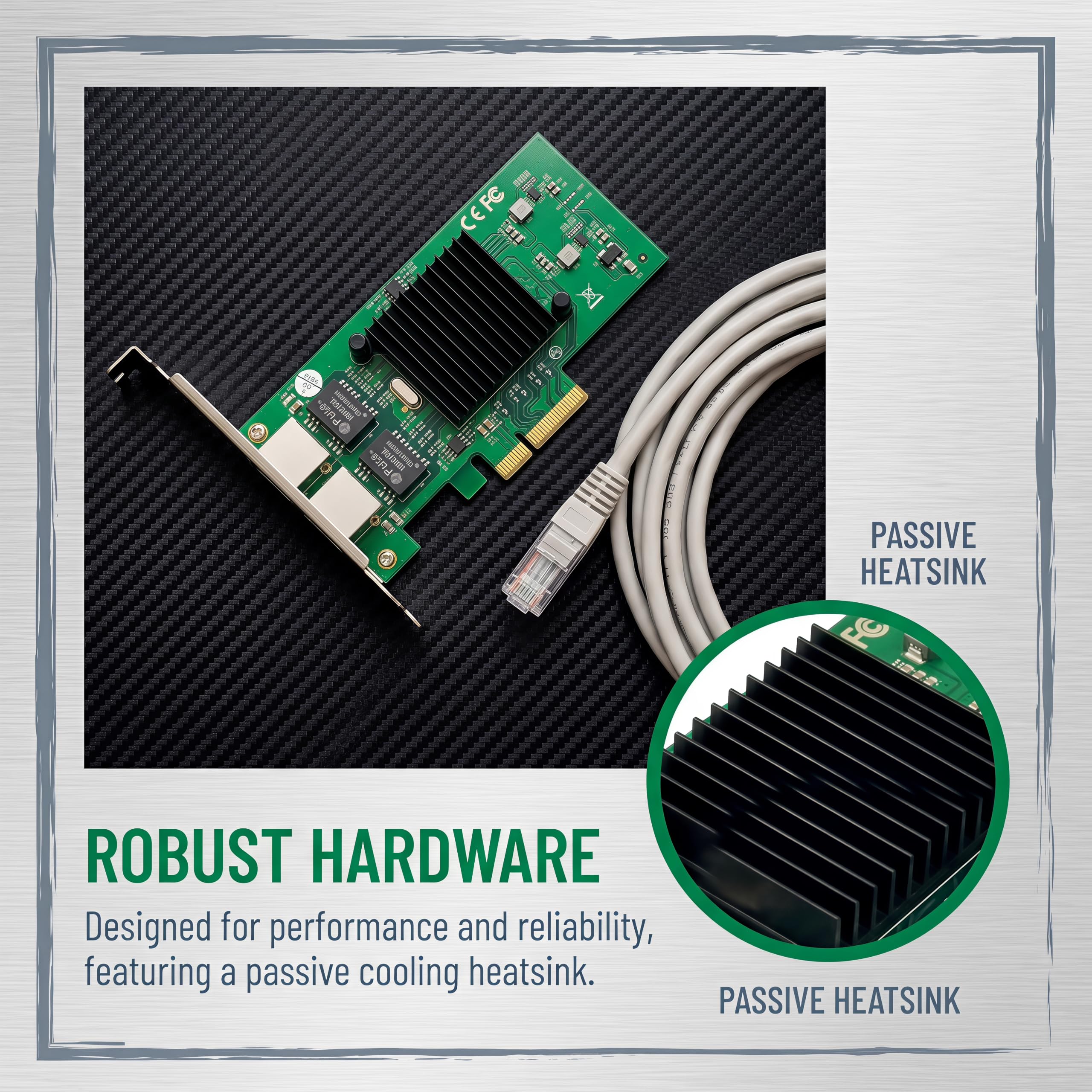 Carte réseau Gigabit PCIe X4 double port 1000 m PCI Express Ethernet avec Intel 82576 deux ports LAN NIC carte pour prise en charge PXE SR-IOV pour Windows/Windows Server/Linux/Freebsd/DOS avec profil